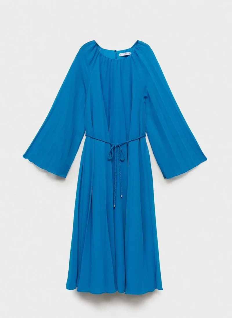 Mango  pleated chiffon dress for Women | Best Price UAE